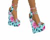 floral  wedge shoes