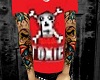 Red Toxic Skull Rave Top