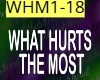 WHAT HURTS THE MOST