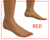 Flat Feet Red Nails