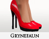 Red & black patent heels