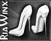 Wx:White Leather Heels