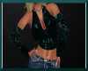 tie top teal lace
