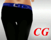 (CG) Black Pants Blue