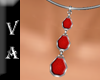 VA Silver & Red Necklace