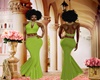 Lime Green Lace Formal