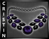 CR Purple Leafs Necklace