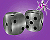 (VN) Silver Kissing Dice