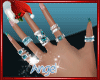 Angel Nails+Rings Teal 