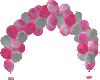 pinkngrey balloon arch