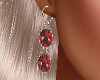 Red Ruby N Gold Earrings