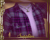 [S] Purple Plaid Shirt