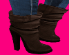 Brown 80s Slouch Boots