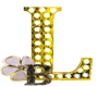 B♛|Gold Sign Letter L