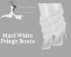 Mavi  White Fringe Boots