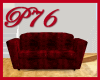 [P76]Red Silk Sofa