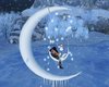 Romantic winter moon