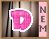 NEM Letters Heart Pink D