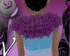 violet purple fur shrug