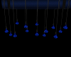 Hanging Blue Bulbs