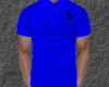 blue fitted polo