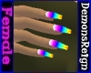 Long Rainbow Nails