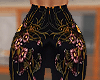 Black Floral Pants