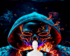 background flames skull