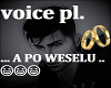 voice pl.  ..A PO WESELU