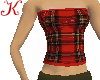 Red Plaid Tube Top