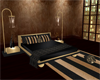 Blk n Gld Bed/lamps/rug