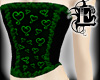 DCUK Green Heart Corset