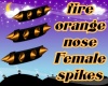 Female nose spike orange