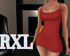 Basic T Dress Red-RXL