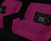 Hot Pink & Black Couch