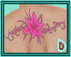Pink Flower Back Tattoo