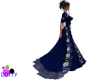 Royal blue silver gown