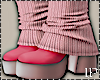 Pink Wool Short Boots