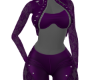 Leather Lace Set Purple