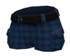 Cargo Shorties Blue Plaid