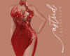A I Fierce Red Gown