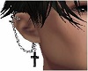 2 BLack Cross Earrings