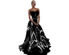 robe de bal noir motif