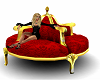 Red N Gold Settee