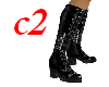 c2 Black leather boots