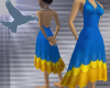 Blue & Gold Macaw Dress