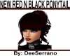 NEW RED N BLACK PONYTAIL