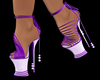 purple white high heels