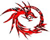 dragon red tribal