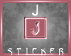 Letter J-1 Sticker *me*
